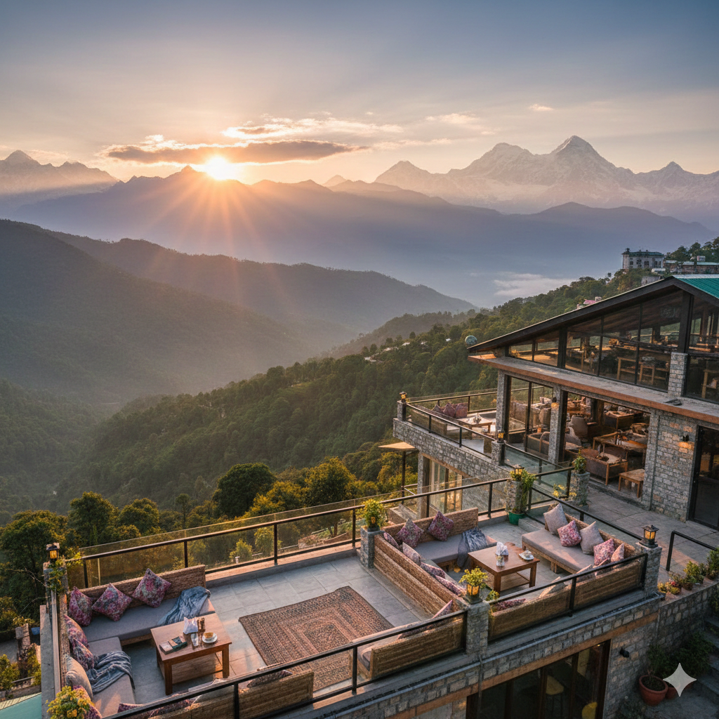 Sunrise view hotel in Mukhteshwar